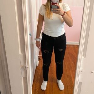 RSQ Black Ripped Jeans- Ibiza Skinny